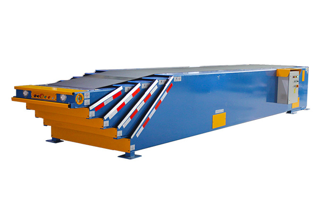 它可以在長度方向上自由伸縮，隨時(shí)控制輸送機(jī)的長度