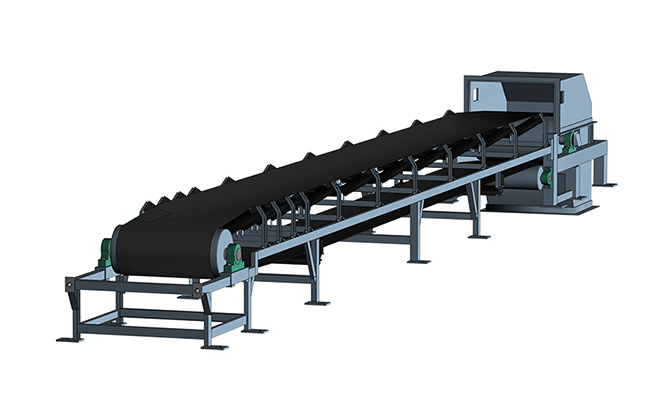 采用了結(jié)構(gòu)緊湊、剛性好、強(qiáng)度高的三角形機(jī)架，機(jī)架部分、中間架和中間架支