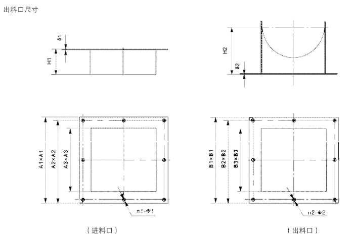 管式螺旋輸送機進(jìn)、出料口
