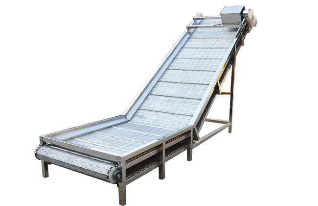 不同高度之間的輸送，可實(shí)現(xiàn)和其它輸送機(jī)之間的銜接